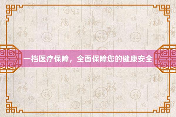 一档医疗保障，全面保障您的健康安全